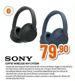 Expert SONY CUFFIE WIRELESS WH-CH720N offerta