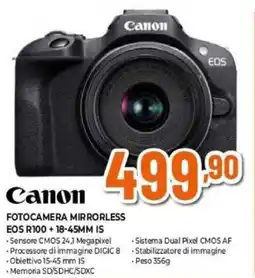 Expert Canon FOTOCAMERA MIRRORLESS EOS R100 + 18-45MM IS offerta