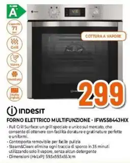 Expert INDESIT FORNO ELETTRICO MULTIFUNZIONE - IFWS5844JHIX offerta