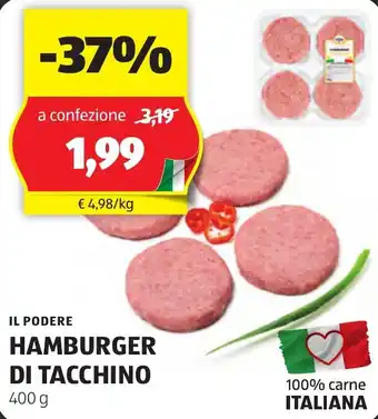 ALDI Hamburger di tacchino offerta