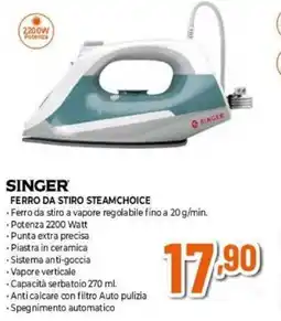 Expert SINGER FERRO DA STIRO STEAMCHOICE offerta