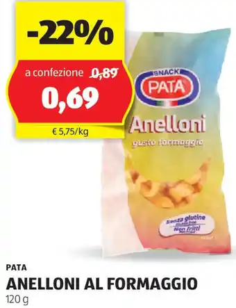 ALDI Pata anelloni al formaggio offerta