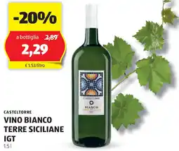 ALDI Casteltorre vino bianco terre siciliane igt offerta