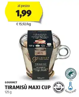 ALDI Gourmet tiramisu maxi cup offerta
