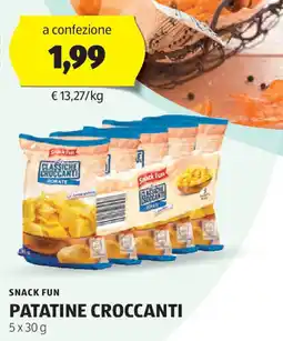 ALDI Snack fun patatine croccanti offerta
