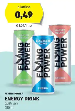 ALDI Flying power energy drink offerta