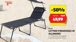 ALDI Belavi lettino prendisole in alluminio offerta
