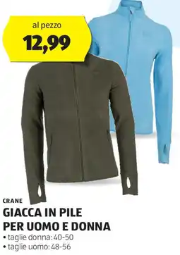 ALDI Crane giacca in pile per uomo e donna offerta