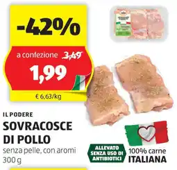 ALDI Il podere sovracosce di pollo offerta