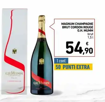 Spazio Conad G.H. Mumm Magnum Champagne Brut Cordon Rouge brut 1,5 l offerta