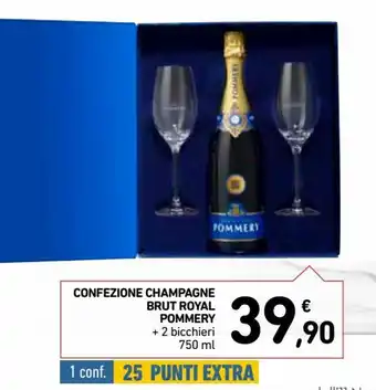 Spazio Conad Pommery Confezione Champagne Brut Royal 750 ml offerta