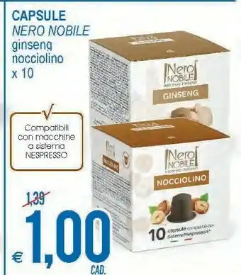 MD Discount Nero nobile capsule ginseng nocciolino offerta