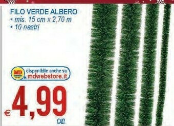 MD Discount Filo verde albero offerta