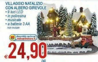 MD Discount Villaggio natalizio con albero girevole offerta