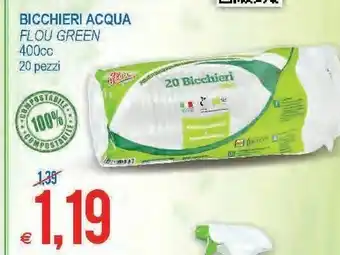 MD Discount Flou green bicchieri acqua offerta