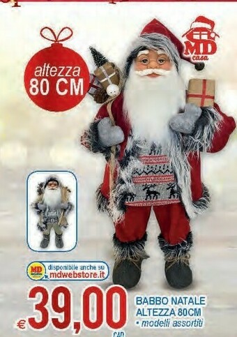 MD Discount Babbo natale altezza 80cm offerta