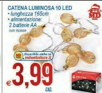 MD Discount Catena luminosa 10 led offerta