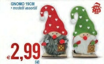 MD Discount Gnomo 19cm modelli assortiti offerta