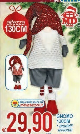 MD Discount Gnomo 130cm modelli assortiti offerta