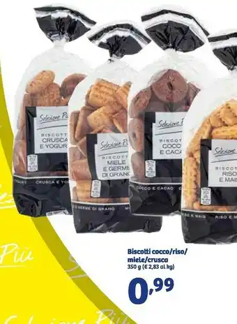 In'S Mercato Selezione più - biscotti di crusca e yogurt 350 g(ml) offerta