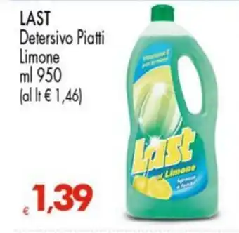 Despar LAST Detersivo Piatti Limone offerta