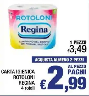 Spesa Facile Conad Carta igienica rotoloni REGINA offerta