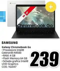 MediaWorld SAMSUNG Galaxy Chromebook Go offerta
