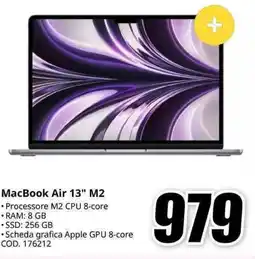 MediaWorld MacBook Air 13" M2 offerta