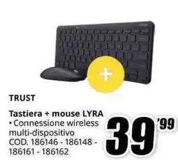 MediaWorld TRUST Tastiera + mouse LYRA offerta