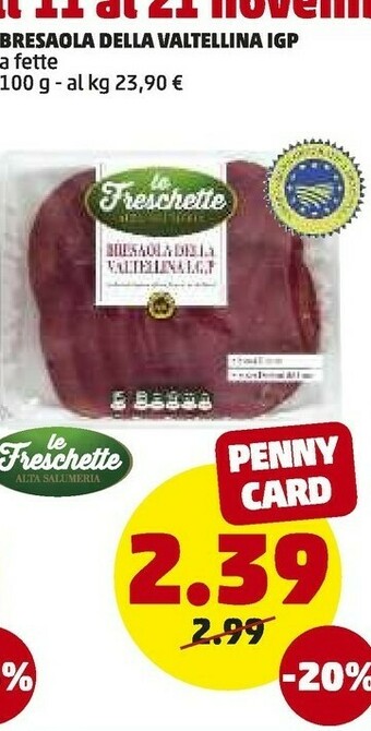 PENNY Bresaola della valtellina igp offerta