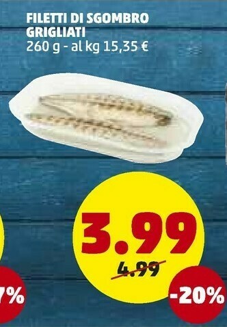 PENNY Filetti di sgombro grigliati offerta