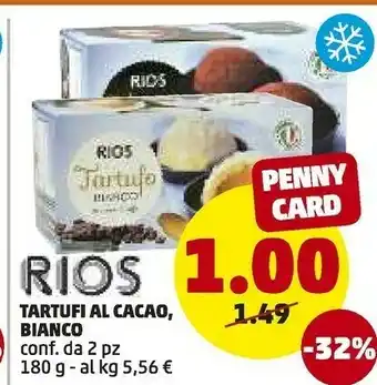 PENNY Rios tartufi al cacao bianco offerta