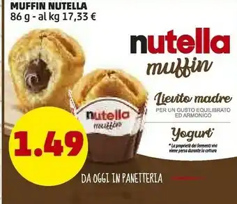 PENNY Nutella muffin offerta