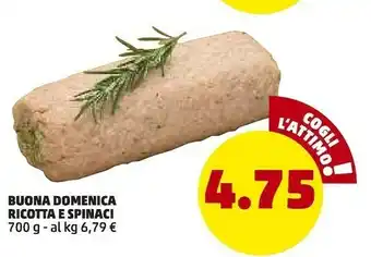 PENNY Buona domenica ricotta e spinaci offerta