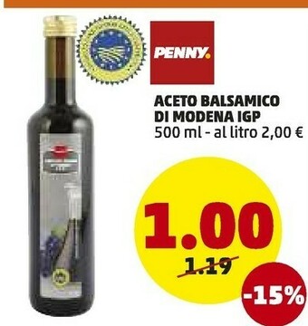 PENNY Penny - aceto balsamico di modena 500 g(ml) offerta