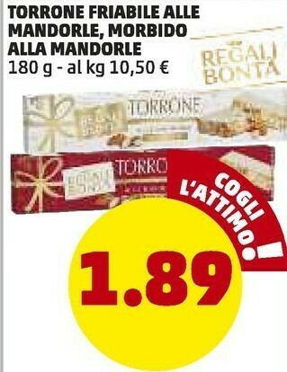 PENNY Torrone friabile alle mandorle offerta