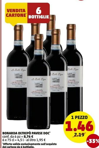 PENNY Bonarda oltrepo pavese 750 ml offerta