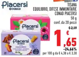 Conad Tisana equilibrio, difese immunitarie conad piacersi offerta