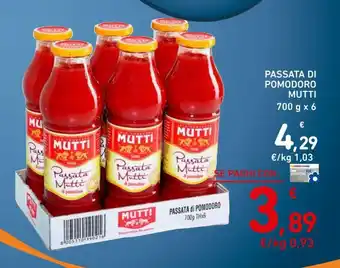 Spazio Conad Mutti Passata di pomodoro 700g x 6 offerta