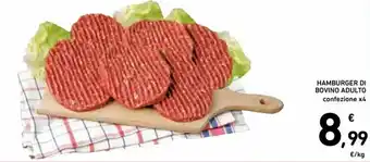 Spazio Conad Hamburger di Bovino Adulto x4 offerta