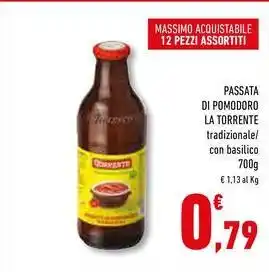 Conad Superstore Passata di pomodoro la torrente offerta