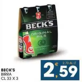 SeBón Supermercati BECK'S Birra offerta