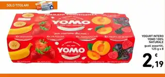 Spazio Conad Yomo 100% Naturale Yogurt Intero 125g x 8 offerta