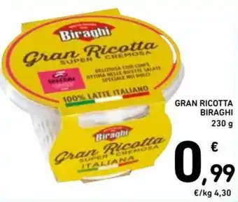 Spazio Conad Biraghi Gran Ricotta 230g offerta