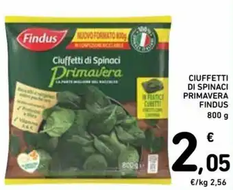 Spazio Conad Findus Ciuffetti di spinaci primavera 800g offerta