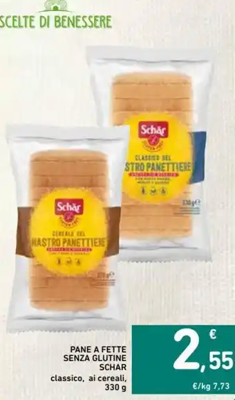 Spazio Conad Schär Pane a Fette Senza Glutine 330g offerta
