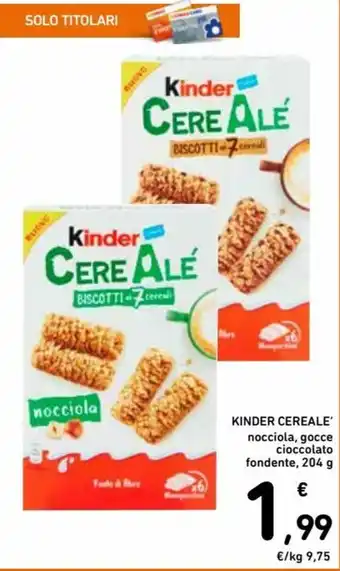Spazio Conad Kinder Cerealé 204g offerta