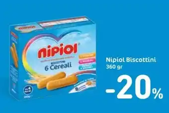 Spazio Conad -20% Nipiol Biscottini 360gr offerta
