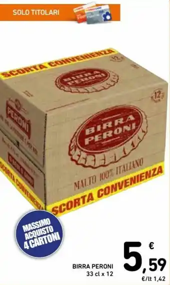 Spazio Conad Peroni Birra 33cl x 12 offerta