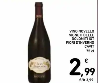 Spazio Conad Cavit Vino Novello Vigneti Delle Dolomiti IGT Fiori D'Inverno 75cl offerta